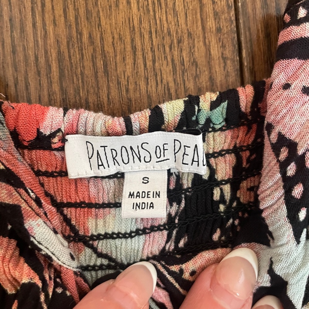 Patrons Of Peace Small Babydoll Tropical Multicolored Floral Vacation Mini Dress - Picture 8 of 14